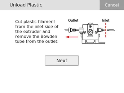 Cut plastic filament