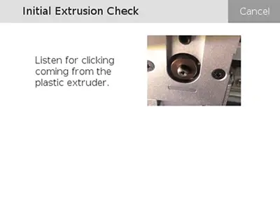 Under-extrusion Troubleshooting Listen for clicking