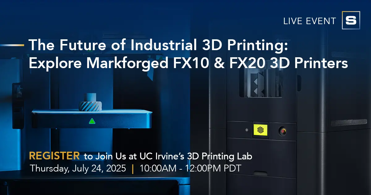 Live Event Future of Industrial 3D Printing Markforged FX10 & FX20 - FB 1200x630