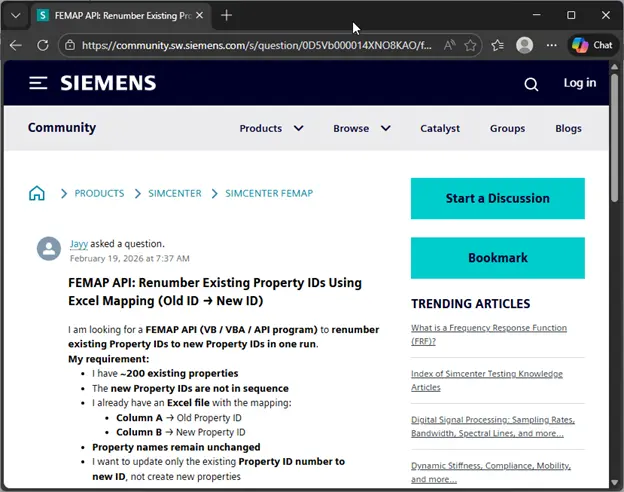 Femap API Community Post