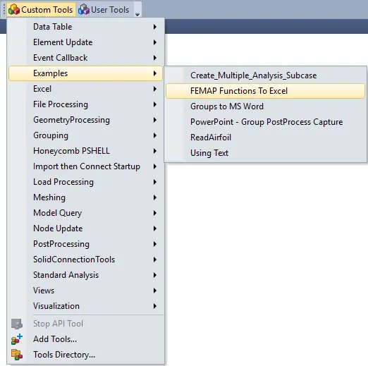 Femap API Custom Tools